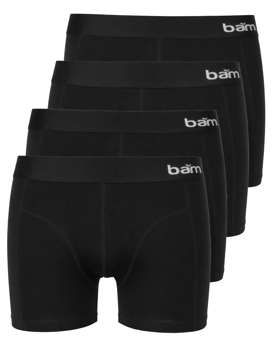 Apollo Bamboe boxershorts 4-pack zwart afbeelding